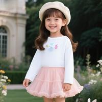 Deesha/笛莎 萌趣印花 女童T恤