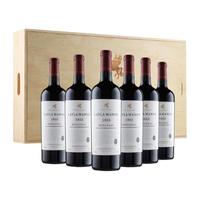 AOP级原瓶进口14度干红葡萄酒木箱礼盒装750mlX6瓶