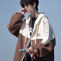 东方骆驼 男士连帽宽松开衫卫衣