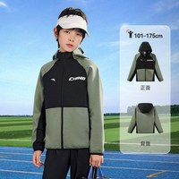 ANTA/安踏 防风保暖 儿童连帽外套 基础黑-3