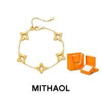 MITHAOL 拉丝镂空四叶草手链
