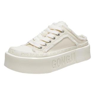  gongji/共迹 休闲 女士帆布鞋 栀子白 /偏大半码 37 （238mm）
