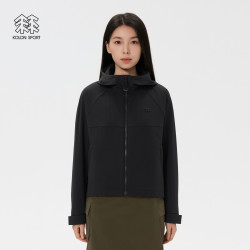 KOLON SPORT 透湿防泼水防风 女士软壳夹克 黑色BK