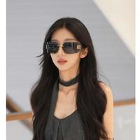 MIU MIU 太阳镜张元英同款曲面超轻金属无框潮流54Y女款墨镜