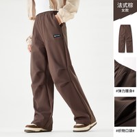 CAMEL/骆驼 防风防泼水 户外软壳裤 【防泼拒水 加绒保暖】法式棕,女