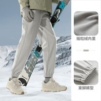 CAMEL/骆驼 防风防泼水 女士软壳裤 【防风保暖】冰晶灰色,女