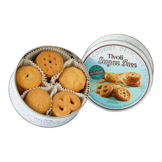 Jacobsens 粗纤维 无糖曲奇饼干 142g铁罐装