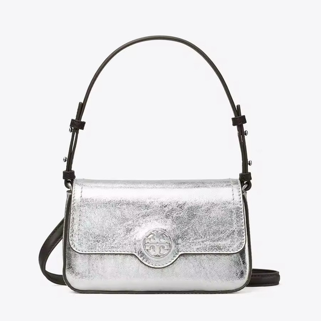 值选、限新用户：TORY BURCH 迷你金属感皮革腋下包