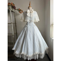 OIMG 水色风铃美洛丽塔长裙设计感2025巨好看的裙子温柔法式古典连衣裙 水色风铃lolita连衣裙