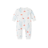 英氏 新生儿春秋季纯棉新疆棉连体衣居家爬服四季款 气泡襟蛤款（多款可选）