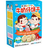  FUJIYA/不二家 多种维生素营养 牛奶饼干 【钙铁维生素饼干】100克牛奶味