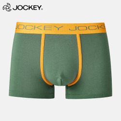 JOCKEY 男士内裤四角印花棉莫代尔平角内裤男