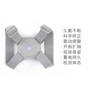 欧鲸 儿童驼背矫正带 震动提醒 基础款 灰色 100kg以内可用