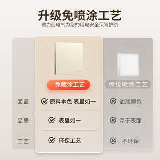  DELIXI/德力西 哑光磨砂 十孔插座
