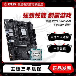 百亿补贴：微星 AMD R5 9600X 搭 微星 PRO B840M-B 主板CPU套装 板U套装