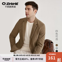 千纸鹤 男士抗皱灯芯绒休闲西装外套 35307 05C