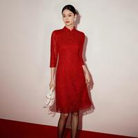 黛玛诗 2026春款优雅气质显瘦花裙子连衣裙蕾丝裙裙女