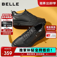 百丽 内增高6cm 男士休闲鞋 黑色-内增高 40