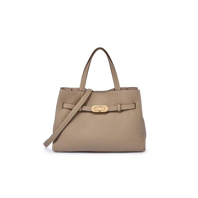 迪桑娜 【头层牛皮】单肩斜挎手提托特包城市印记系列凯莉通勤包