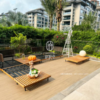 沧浪亭 木纹砖 地砖 198mmx1200mmx18mm 北美木纹胡桃色