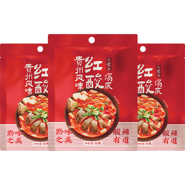 88VIP：日食记 贵州风味红酸汤底调味料50g*3袋