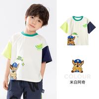 汪汪队立大功 汪汪队儿童短袖t恤2026夏新款男女童休闲半袖衫印花圆领上衣