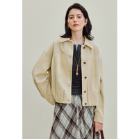 茵曼 春装女款爆款2026新款复古灯芯绒巴恩风外套女春秋