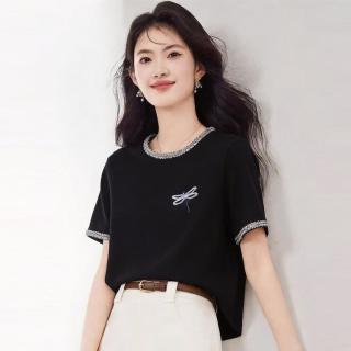 限尺码：真维斯 女士短袖T恤 宽松显瘦时尚上衣