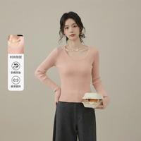 班尼路 纯色毛衣女春季保暖内搭长袖女士针织毛衣