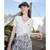  a02 抽绳设计感 女士T恤