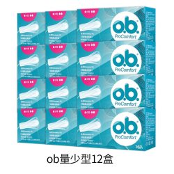 o.b. 强生ob卫生棉条棒内置式姨妈巾12盒装量多型防侧漏卫生巾游泳专用