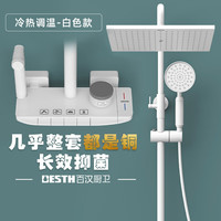  BESTH 四挡增压出水 淋浴花洒套装+30CM顶喷+大手喷