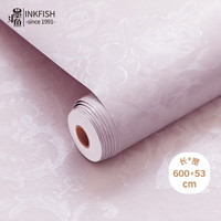 墨斗鱼 立体花纹自粘墙纸 0.6*5米 卧室防水壁纸