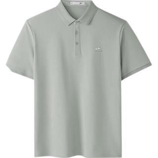  HLA/海澜之家 大码 男士短袖POLO衫 5XL 195/112A 211~220斤 绿灰M6