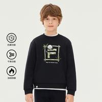 FILA 男童（105-175）套头卫衣儿童加绒保暖上衣