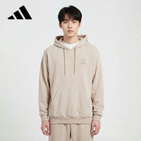 adidas 运动跑步休闲宽松连帽卫衣套头衫 IA4990 灰褐棕 2XL