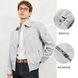 七匹狼 男士休闲夹克外套 翻领