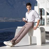 威可多 男式西裤商务通勤舒适休闲百搭高级感修身长裤