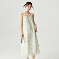  INMAN/茵曼 莱赛尔天丝 女士吊带连衣裙