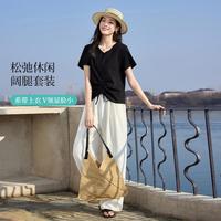 INMAN/茵曼 系带设计感 女士休闲套装