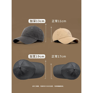  shirgirl 大头围 棒球帽 黑色（硬顶）