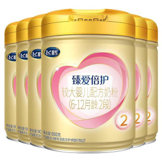 飞鹤 臻爱倍护乳铁蛋白婴幼儿配方奶粉 2段 900g 6罐