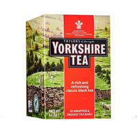 TAYLORS OF HARROGATE 英国茶Taylors茶 Yorkshire 约克郡约克夏独立红茶包20包袋泡茶叶 （28年2月到期）