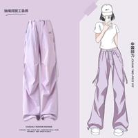 回力 夏季女士抽绳阔腿工装裤时尚百搭韩系户外裤子