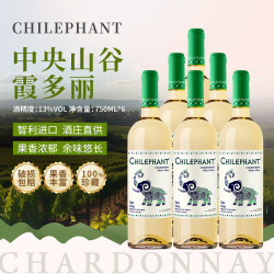 智象 珍藏 霞多丽 干白葡萄酒 750ml*6瓶 整箱装