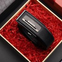 鳄鱼恤 休闲百搭自动扣腰带内扣皮带男士真皮男皮带礼盒