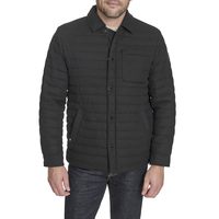 Tommy Hilfiger 汤米·希尔费格 男式绗缝羊毛混纺夹克, 黑色