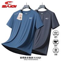 百亿补贴：赛琪 真冰丝速干衣短袖男士夏季薄款宽松透气户外运动T恤