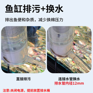  SUNSUN/森森 净水循环过滤一体机 壁挂瀑布式鱼缸过滤器+滤材 【外置鱼便分离+滤材】5W