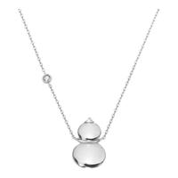  istone/石头记 天然白水晶 白水晶项链 纯银茶晶吊坠